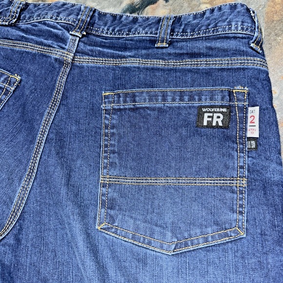 Wolverine Men Fire Resistant Stretch Denim Pants 38/30 - Picture 9 of 16
